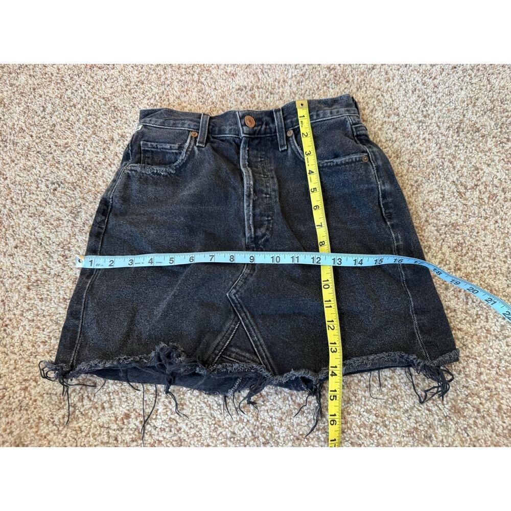 Citizens of Humanity Premium Vintage jean skirt, mini; button fly; Black; 25 - Picture 5 of 8